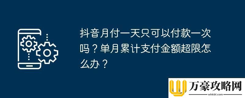 抖音月付一天只可以付款一次吗
